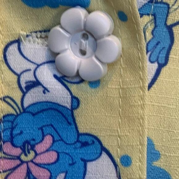 Unique Vintage X  Smurfs Circle Skirt Movie Cartoon Retro Pockets Sz L - Picture 4 of 12